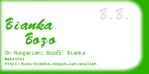 bianka bozo business card